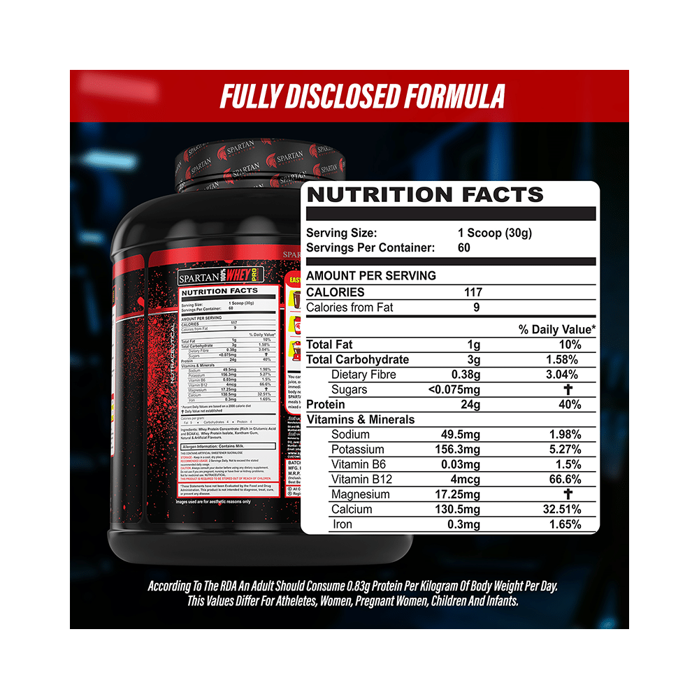 Spartan Nutrition 100% Whey Protein Pro Powder Almond Fudge - Image 3