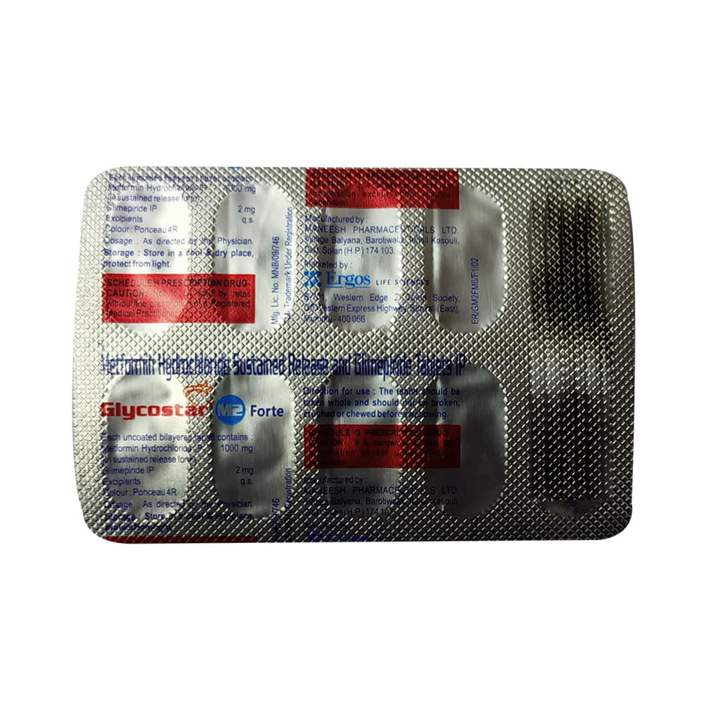 Glycostar M Forte 2mg/1000mg Tablet SR - Image 3