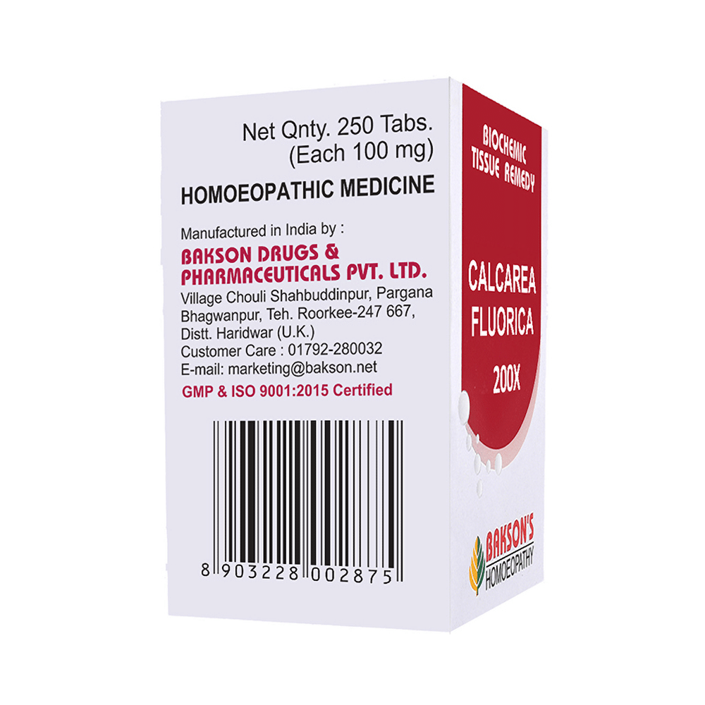 Bakson's Homeopathy Calcarea Fluorica Biochemic Tablet 200X - Image 3