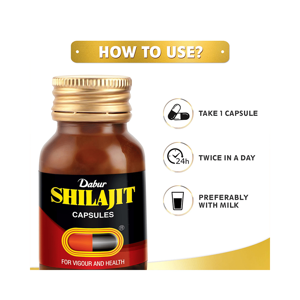 Dabur Shilajit Ayurvedic Capsules | For Immunity, Vigour, Strength, Stamina & Power - Image 6