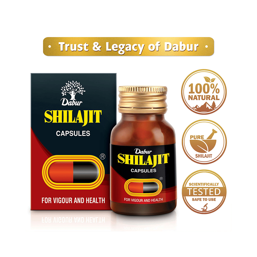 Dabur Shilajit Ayurvedic Capsules | For Immunity, Vigour, Strength, Stamina & Power - Image 4