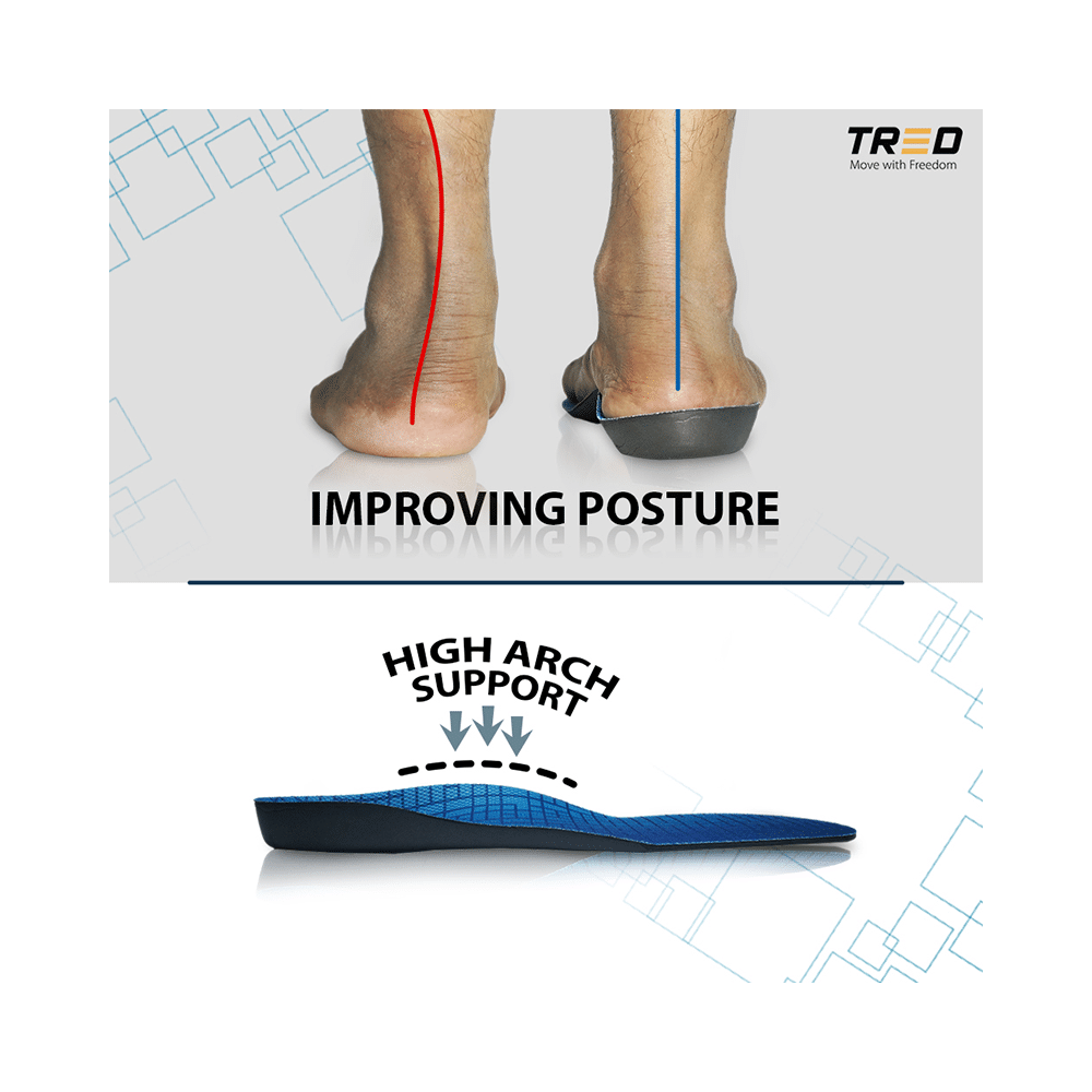 Tred Reinforce Ortho Insoles for Flat Feet with Arch Firm Support XS - Image 3