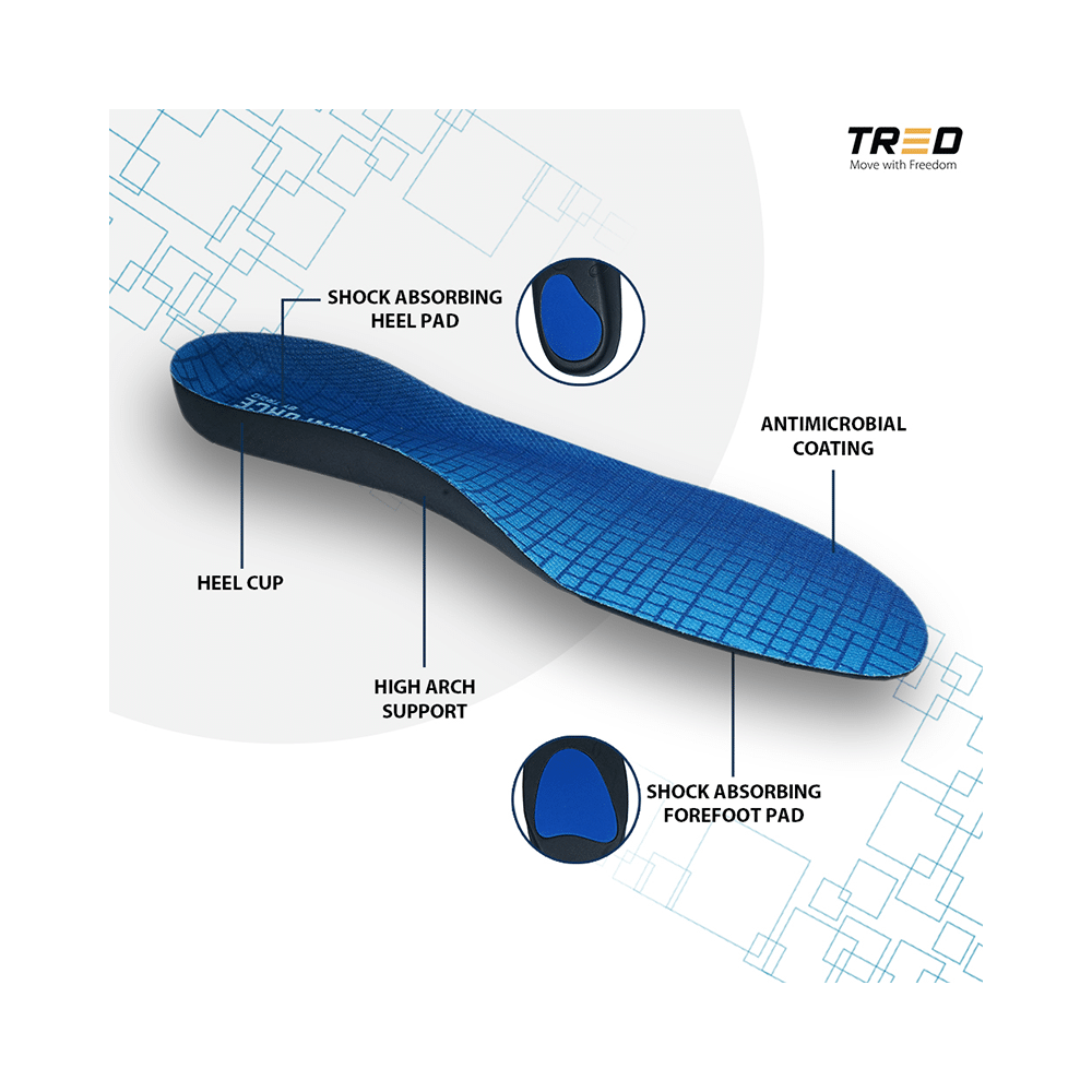 Tred Reinforce Ortho Insoles for Flat Feet with Arch Firm Support XS - Image 2