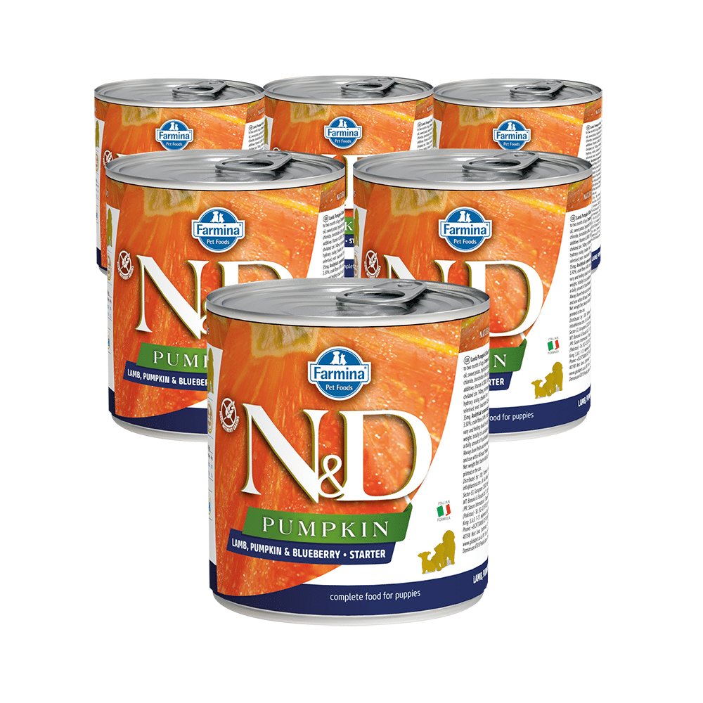 Farmina Pet Foods N&D Pumpkin Lamb and Blueberry Starter Puppy Medium & Maxi (285gm Each) - Image 1