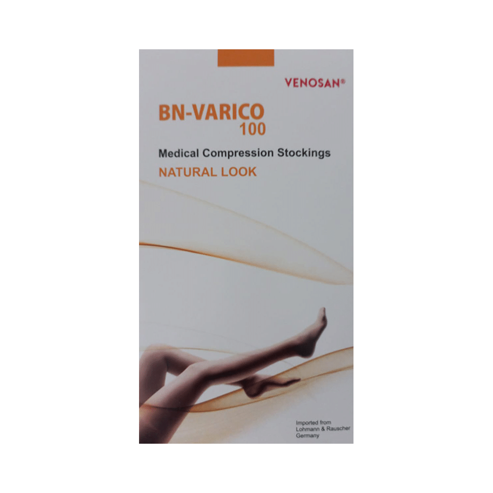 BN-VARICO 100 Medical Compression Stockings Theigh Length Beige XL - Image 2