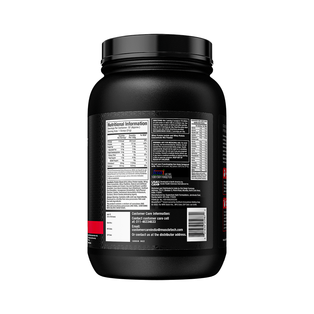 Muscletech Nitro Tech 100% Whey Gold Powder Cookies & Cream - Image 2