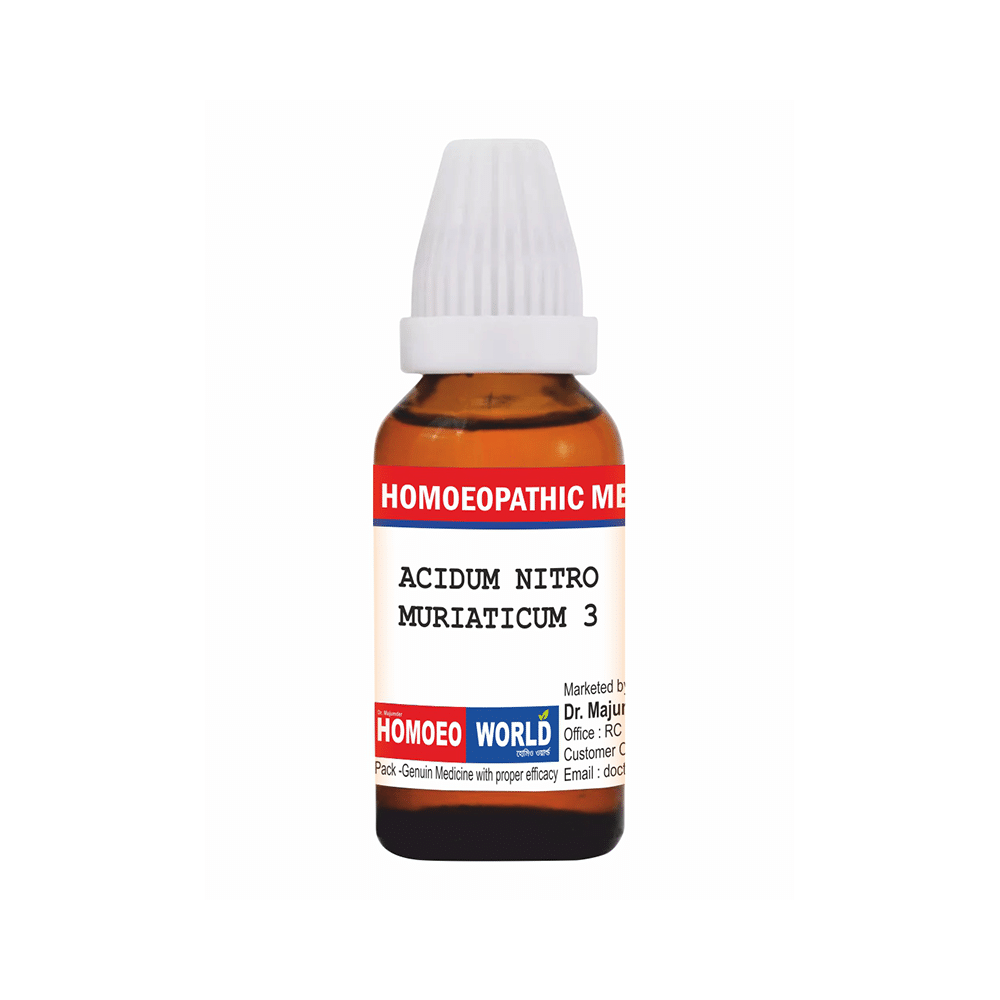 Dr. Majumder Homeo World Acidum Nitro Muriaticum Dilution (30ml Each) 3