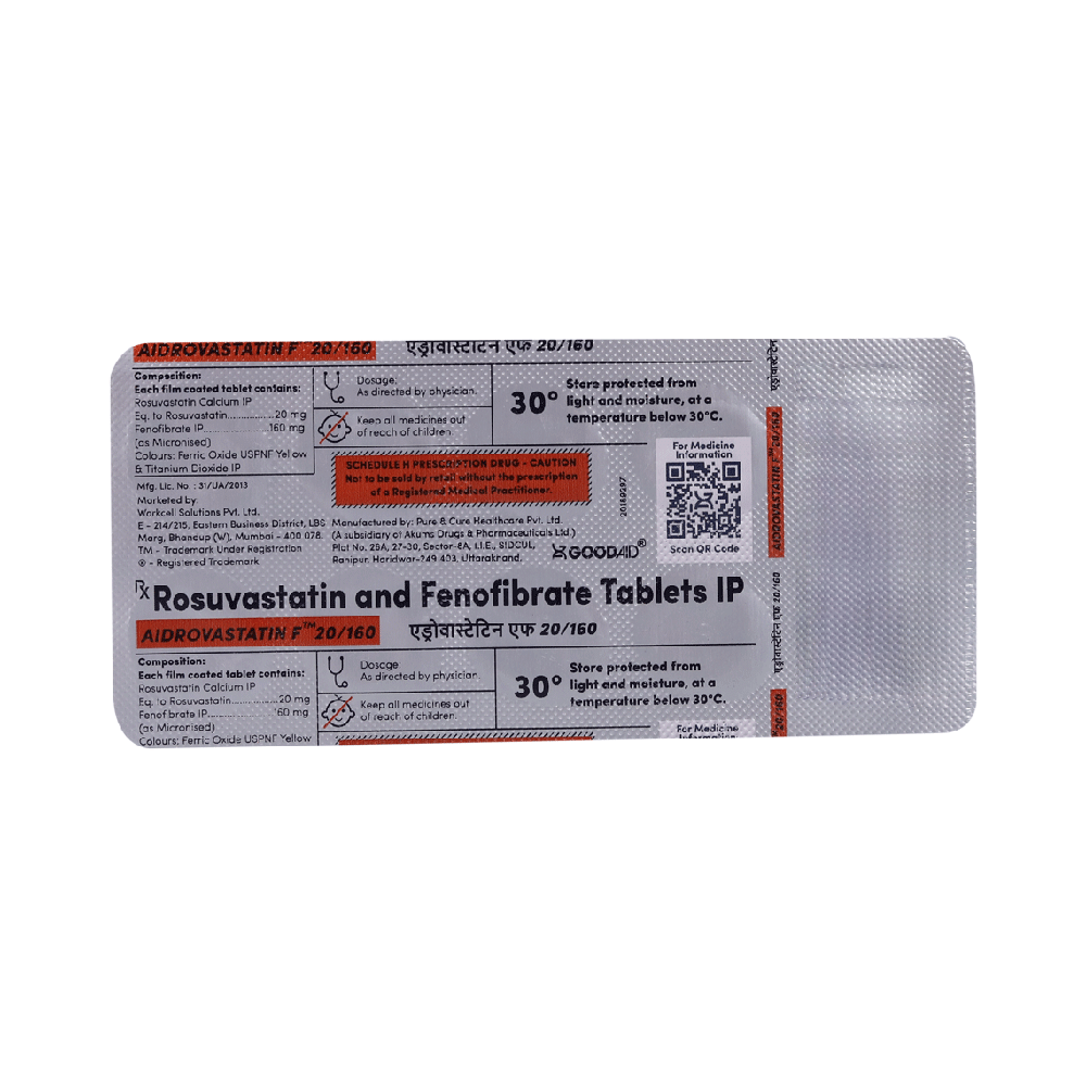 Aidrovastatin F 20/160 Tablet - Image 3