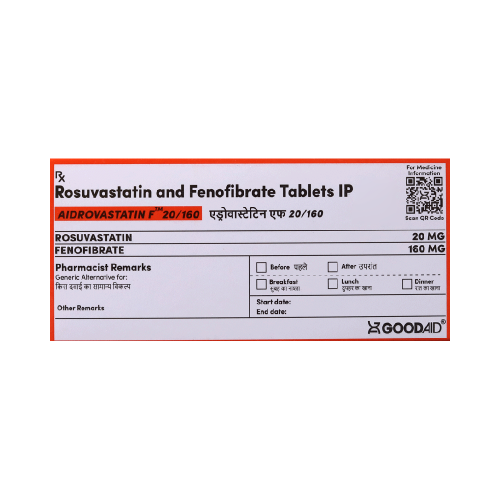 Aidrovastatin F 20/160 Tablet - Image 1