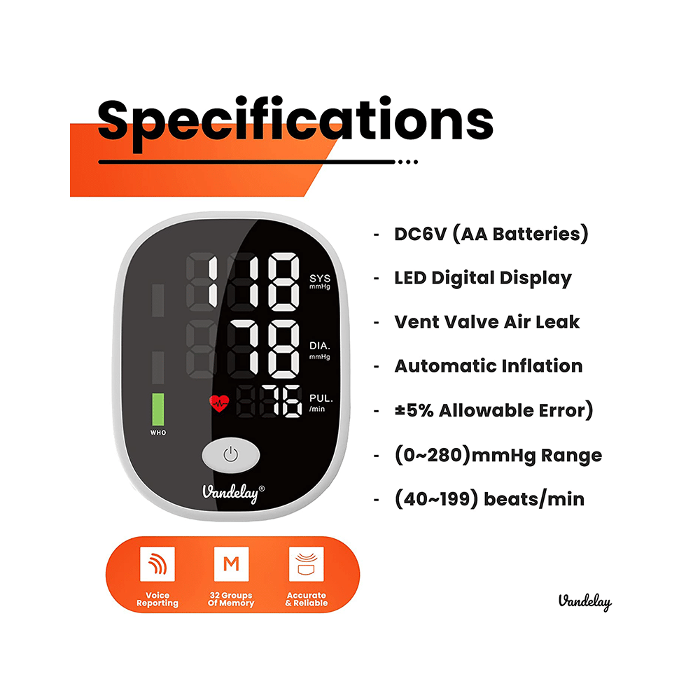 Vandelay BP900 Blood Pressure Monitor Black - Image 6