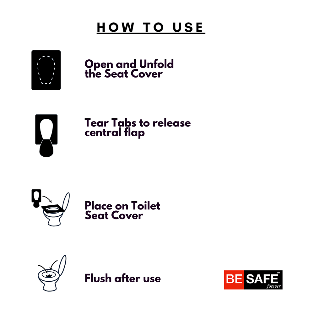 Be Safe Forever Disposable Paper Toilet Seat Cover (10 Each) Black - Image 6