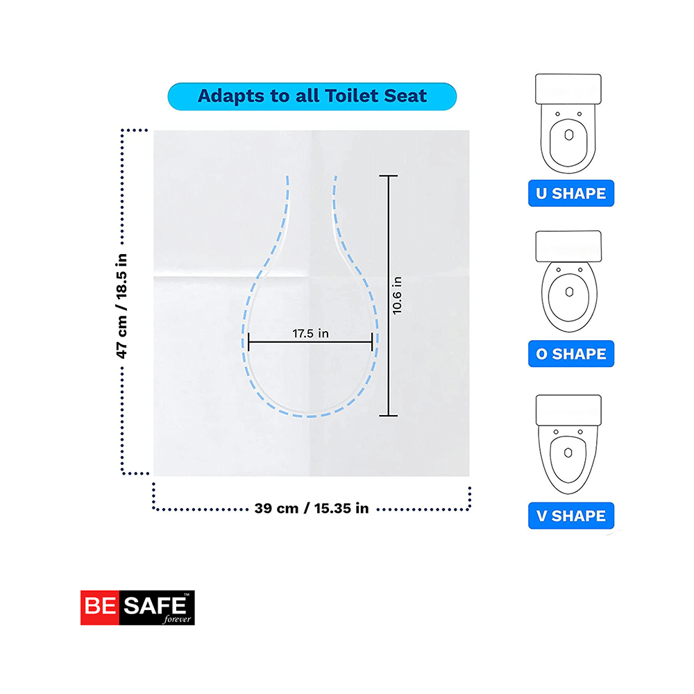 Be Safe Forever Disposable Paper Toilet Seat Cover (10 Each) Black - Image 7