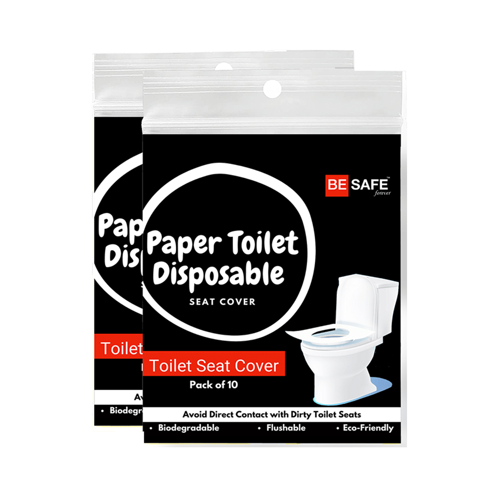 Be Safe Forever Disposable Paper Toilet Seat Cover (10 Each) Black - Image 1