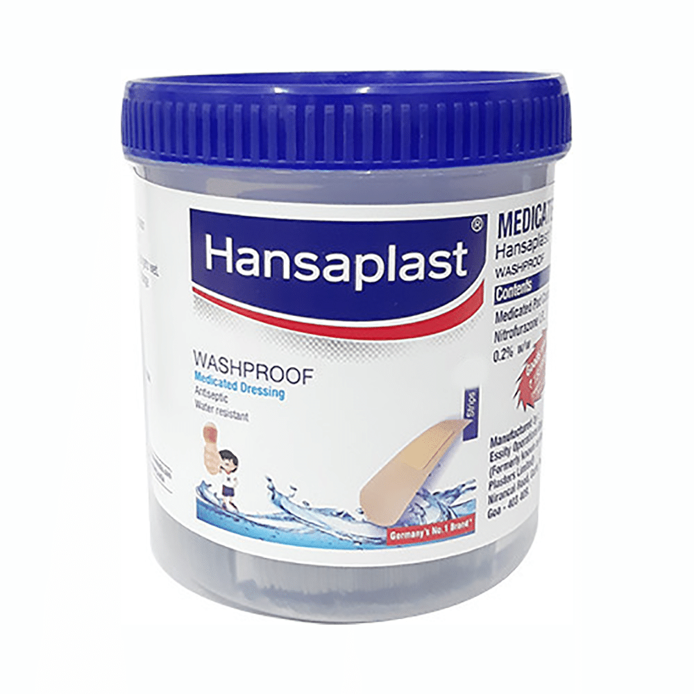 Hansaplast Washproof Medicated Dressing Band Aid, First Aid