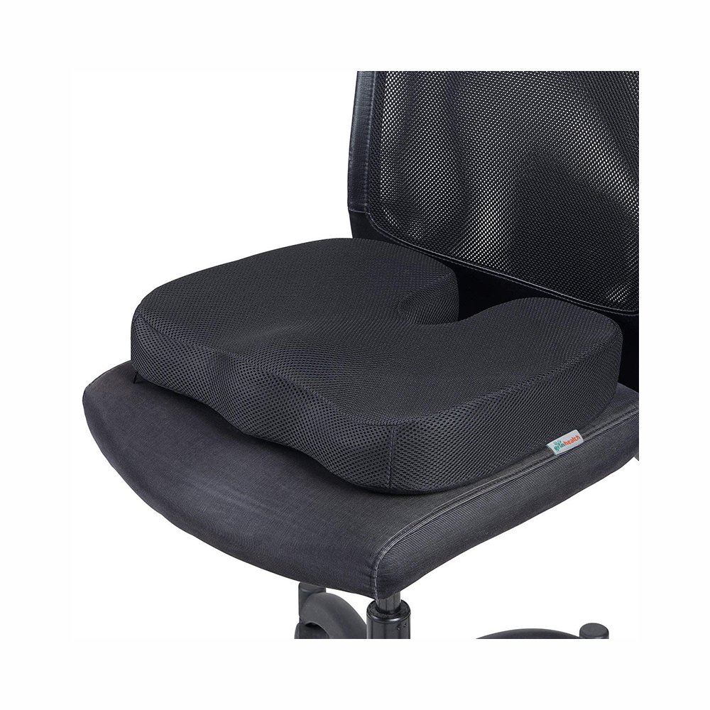 Grin Health Gel Coccyx Seat Cushion with Memory Foam Black - Image 5
