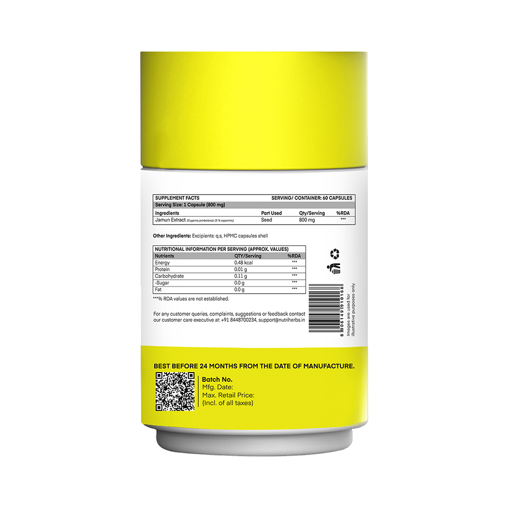 Nutriherbs Jamun Extract 800mg Capsule - Image 2