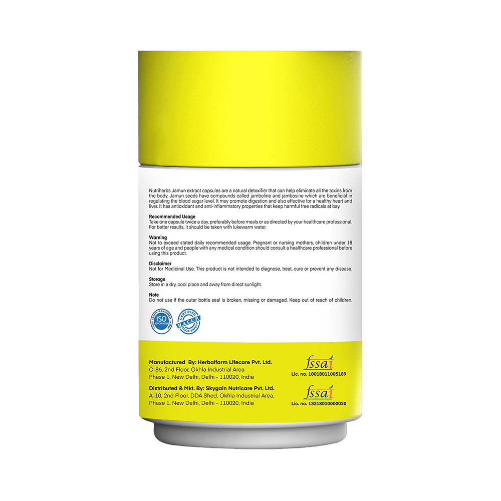 Nutriherbs Jamun Extract 800mg Capsule - Image 3