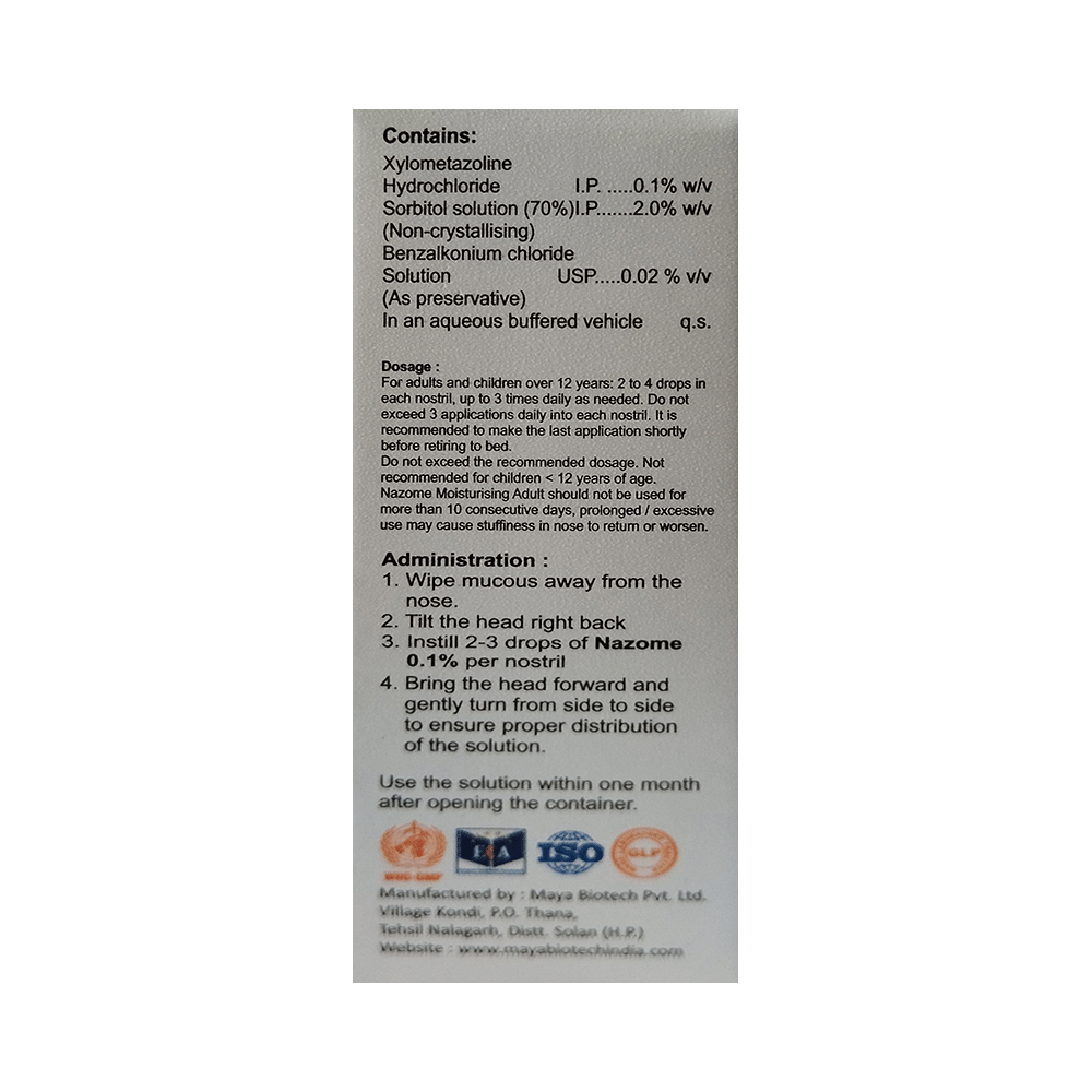 Nazome Adult 0.1% Nasal Drops - Image 3