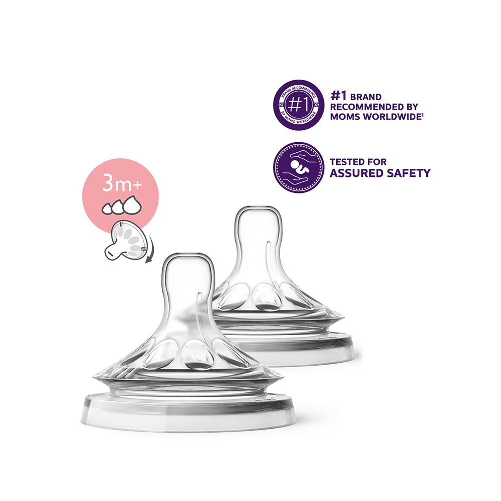 Philips Avent Natural Teat Twin Pack for 3m+ White - Image 2