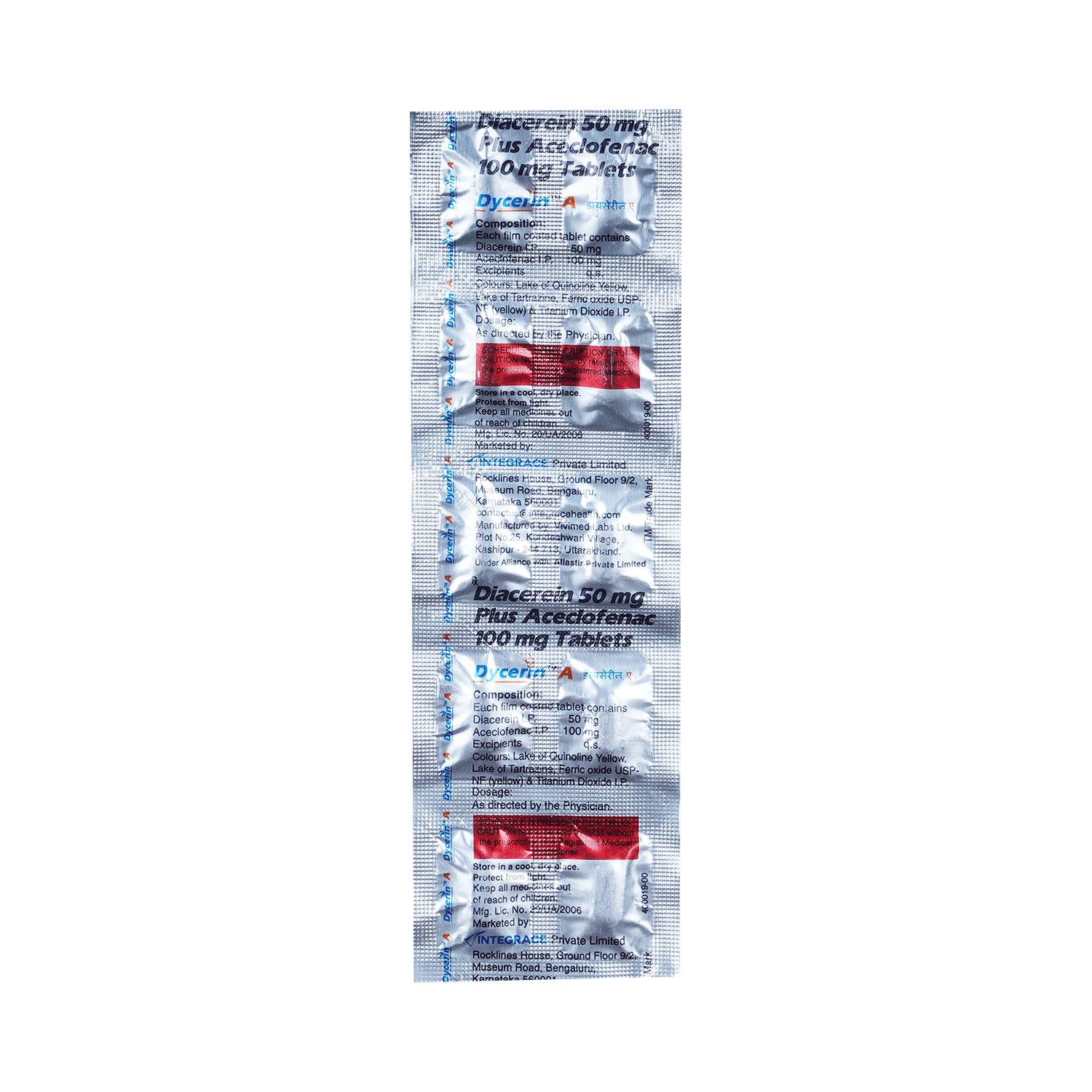 Dycerin A 100mg/50mg Tablet - Image 2