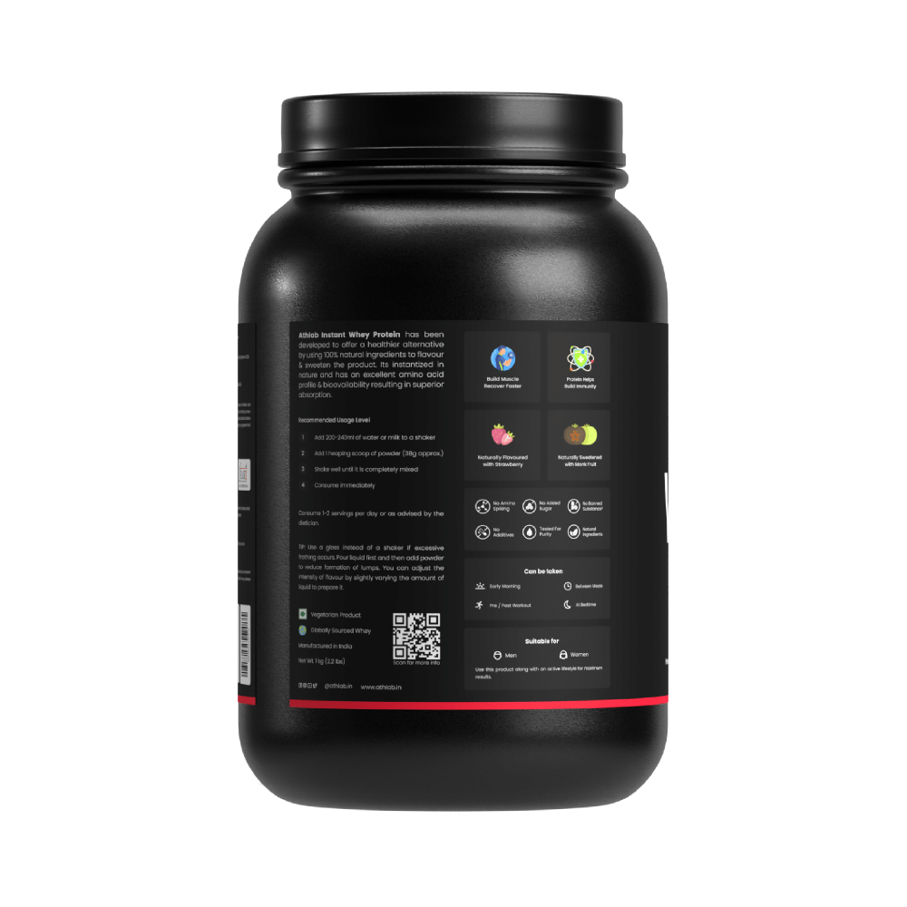 Athlab Instant Whey Protein Powder Strawberry Creme - Image 3