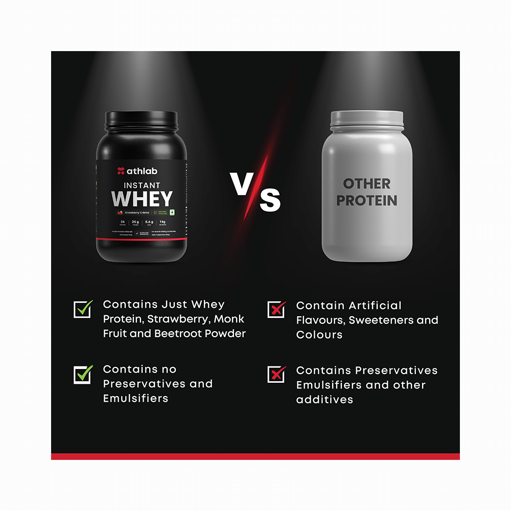 Athlab Instant Whey Protein Powder Strawberry Creme - Image 8