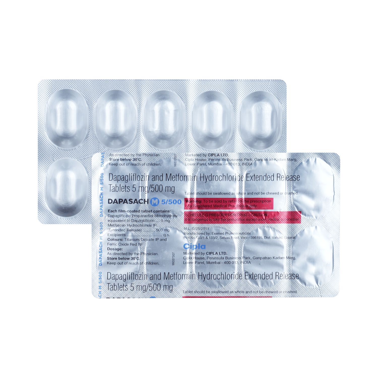 Dapasach M 5mg/500mg Tablet - Image 1