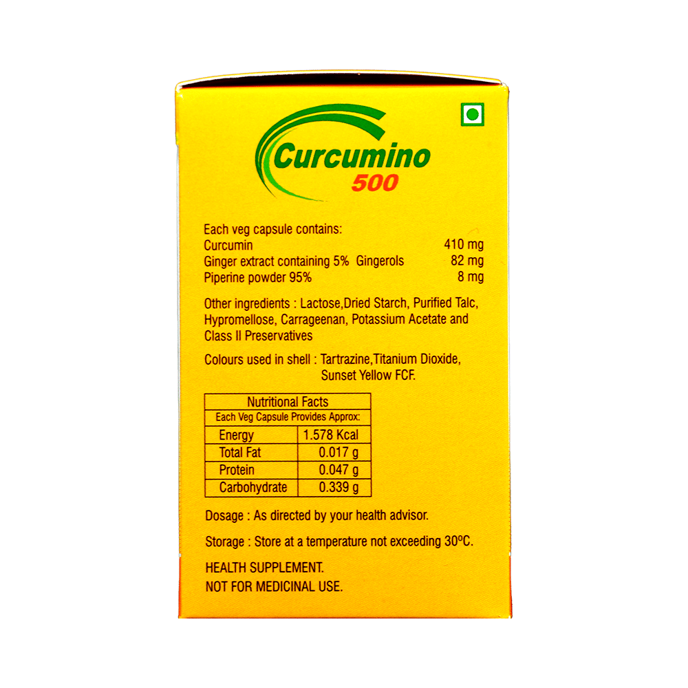 Curcumino 500 Veg Capsule - Image 2