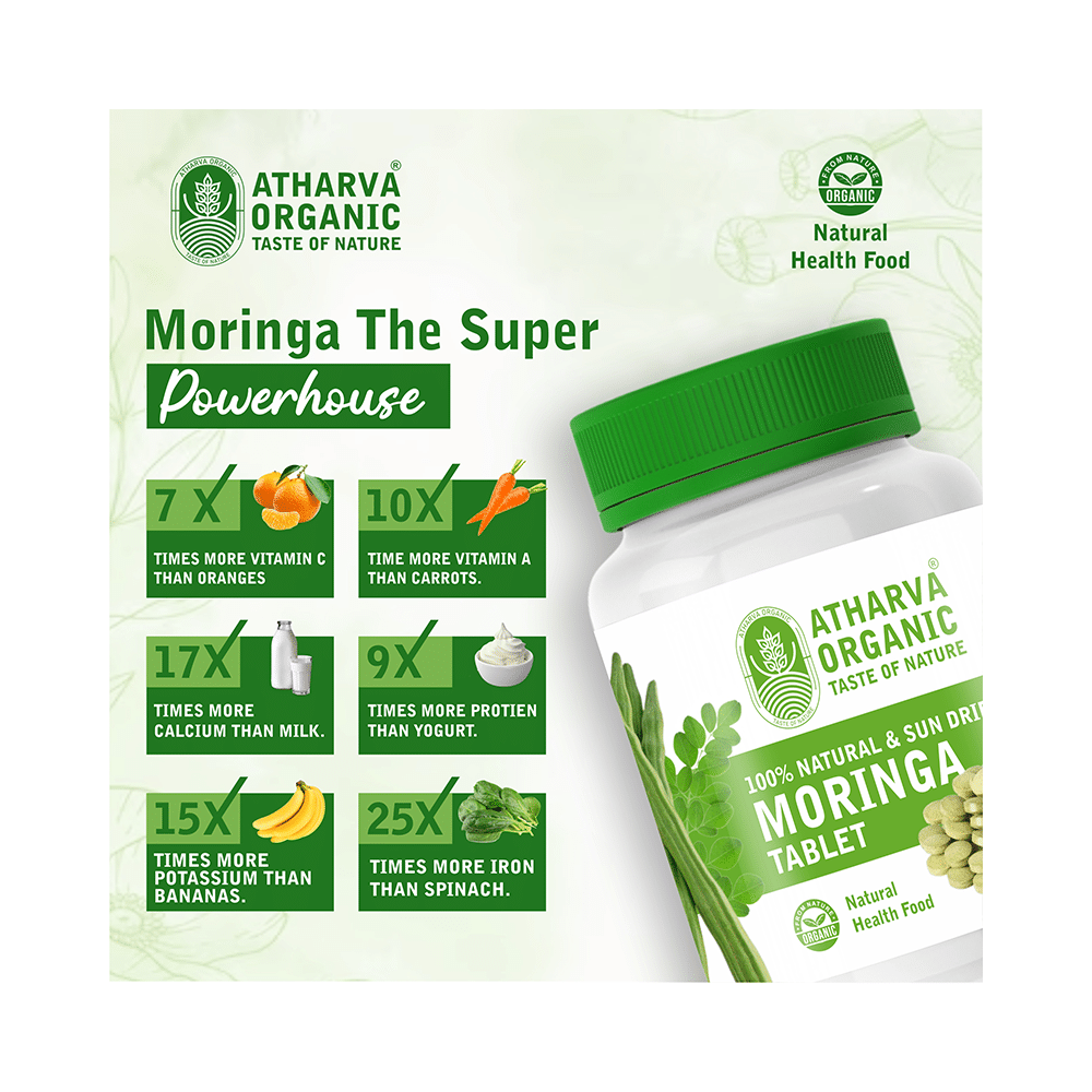 Atharvaa Organic Moringa Tablet (120 Each) - Image 6