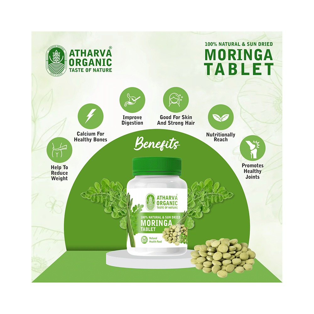 Atharvaa Organic Moringa Tablet (120 Each) - Image 5