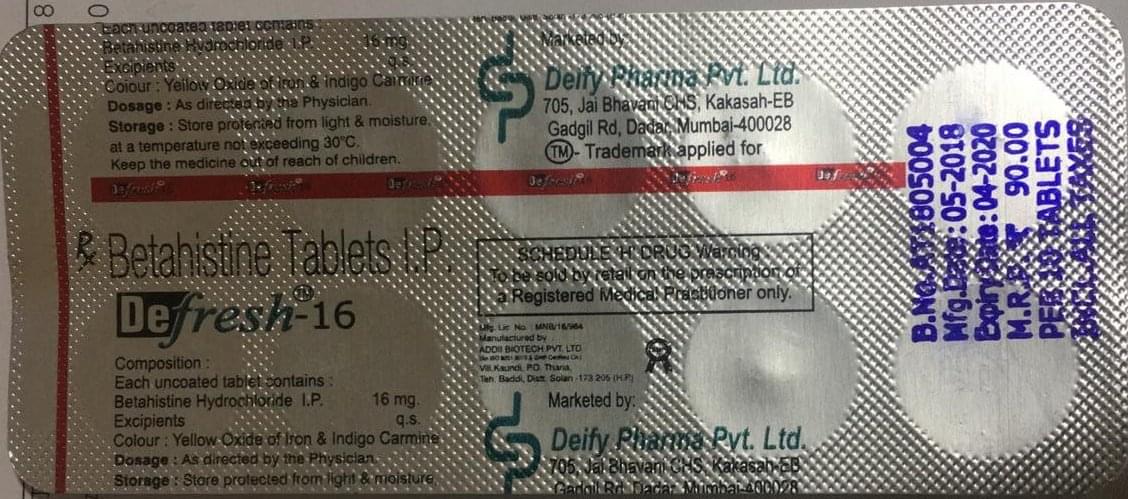 Defresh 16 Tablet - Image 1