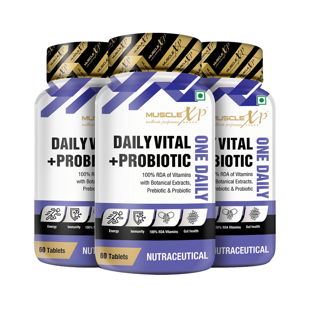 MuscleXP Daily Vital + Probiotic One Daily Tablet (60 Each) - Image 1