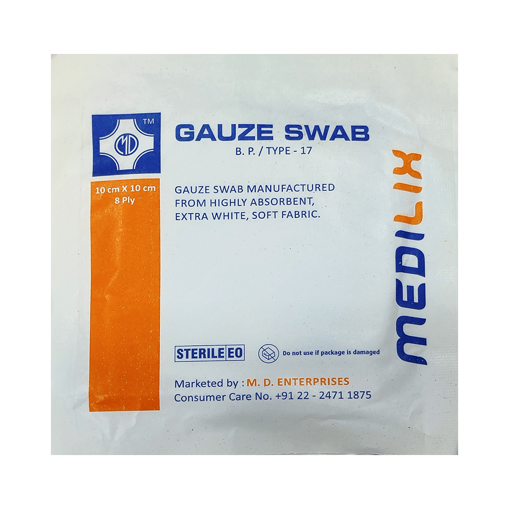 Medilix Gauze Swab Pack 10cm x 10cm x 8ply - Image 1