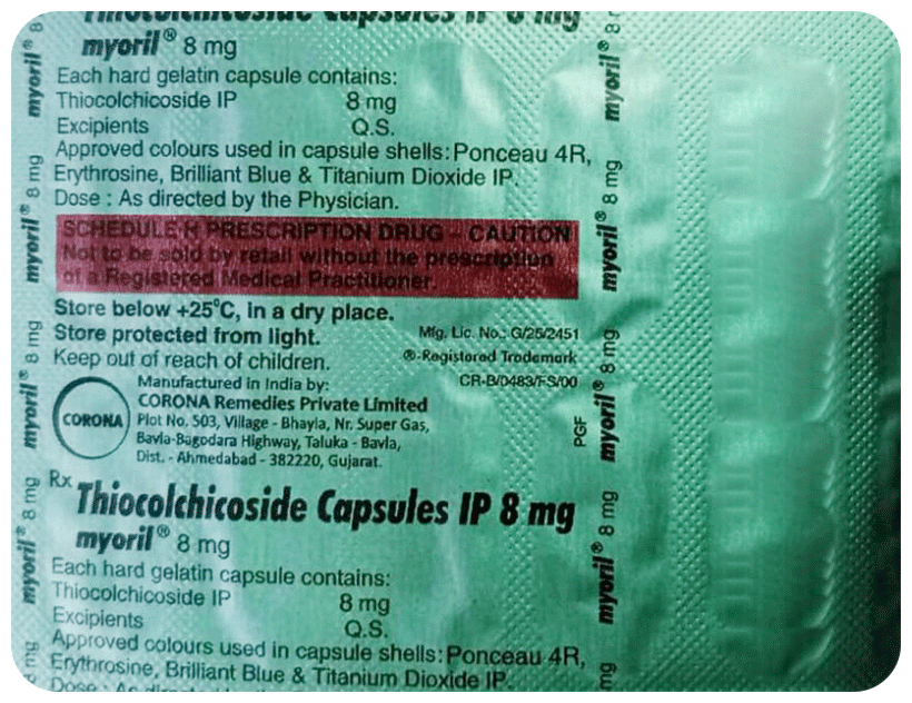 Myoril 8 Capsule - Image 1
