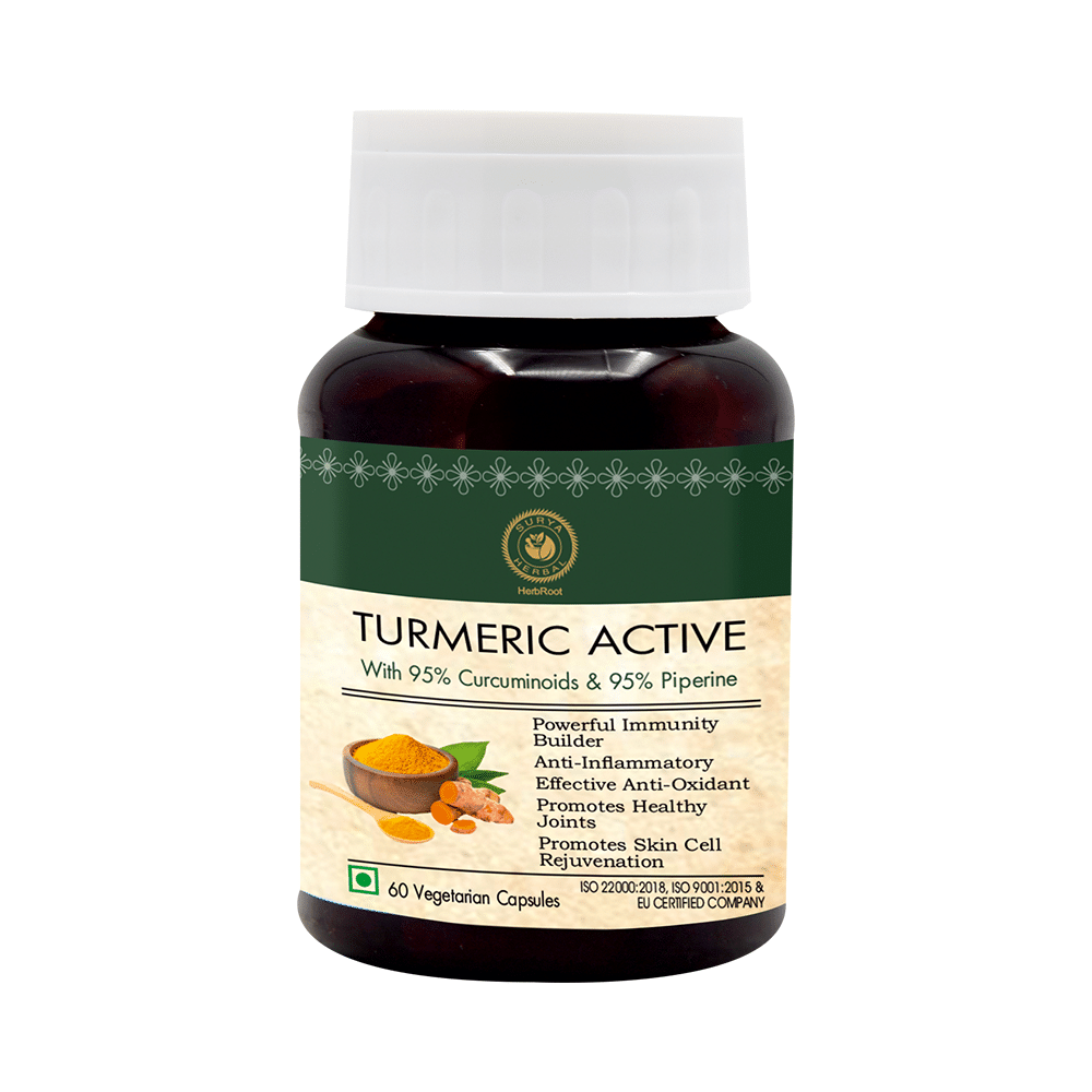 Surya Herbal Turmeric Active with 95% Curcuminoids & 95% Piperine Vegetarian Capsule - Image 2