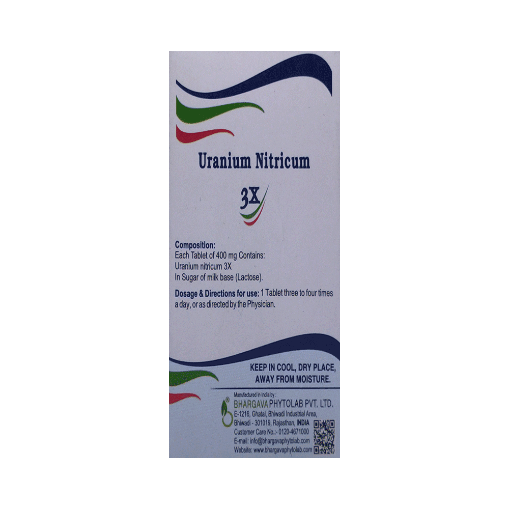 Bhargava Uranium Nitricum 3X Tablet - Image 2