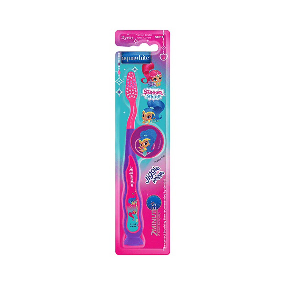 Aquawhite Jiggle Wiggle Toothbrush Purple Shimmer and Shine - Image 1