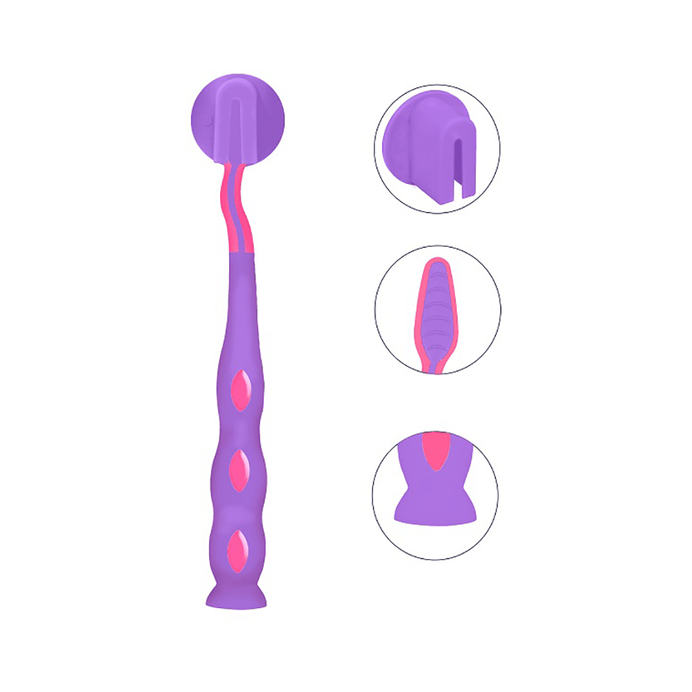 Aquawhite Jiggle Wiggle Toothbrush Purple Shimmer and Shine - Image 3