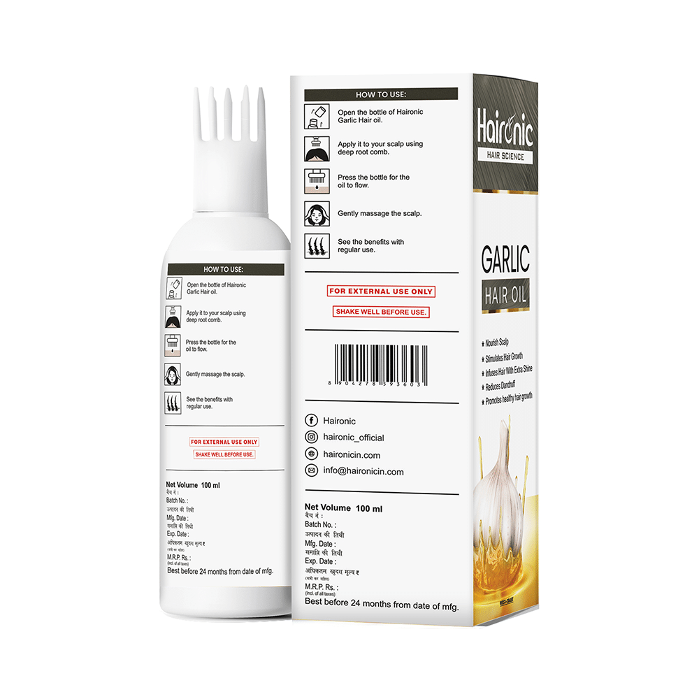 Haironic  Garlic Hair Oil - Image 3