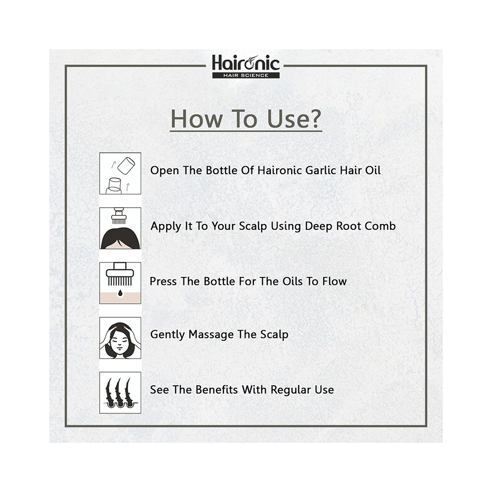 Haironic  Garlic Hair Oil - Image 6