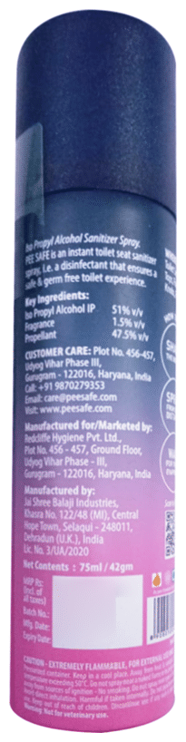 Pee Safe Toilet Seat Sanitizer Spray Floral - Image 3