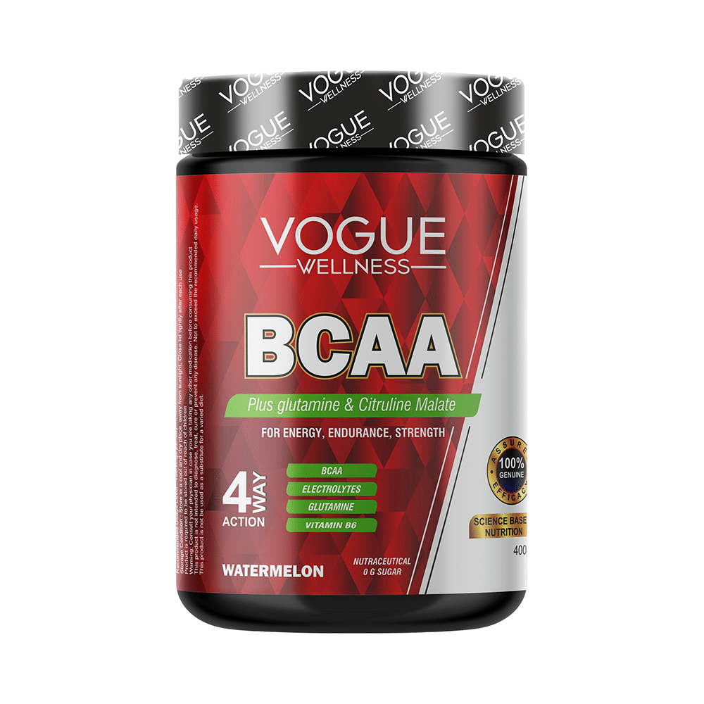 Vogue Wellness BCAA Powder (400gm Each) Watermelon - Image 1