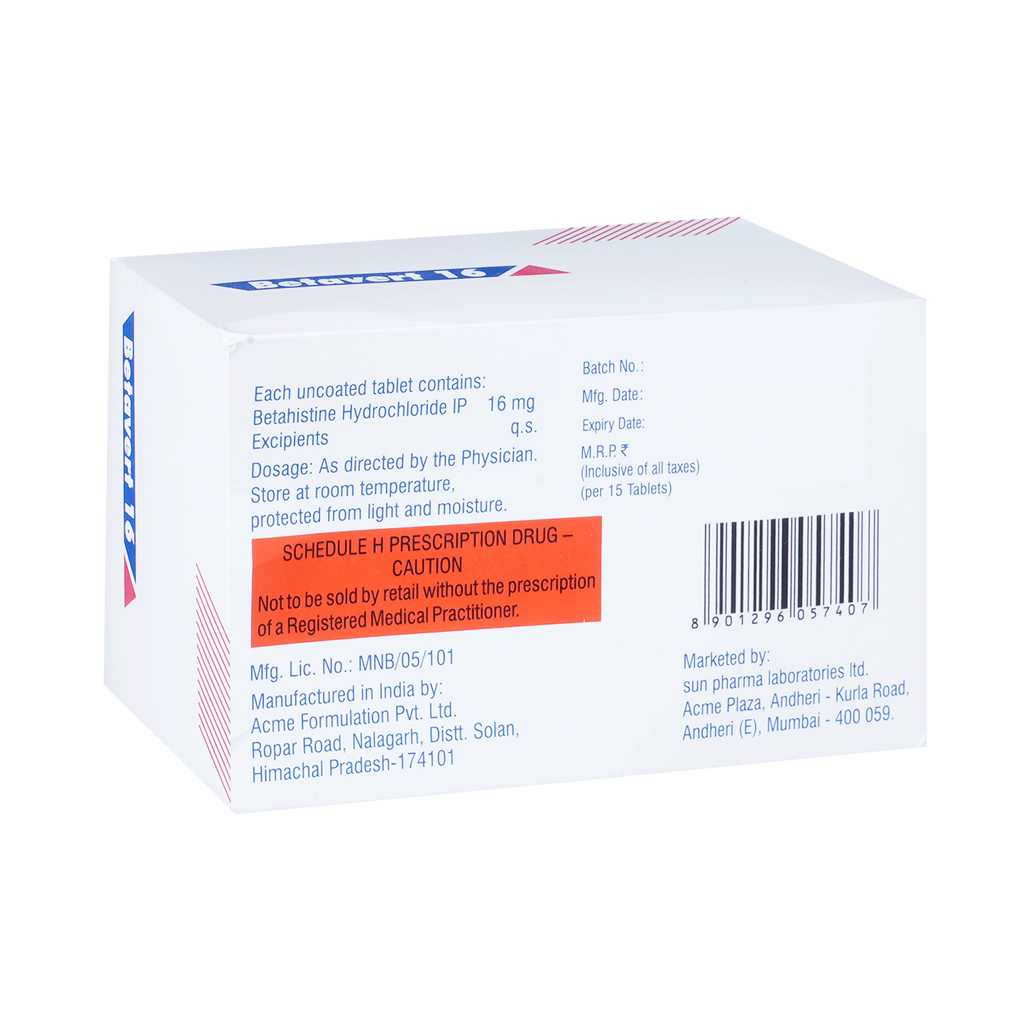 Betavert 16 Tablet - Image 3