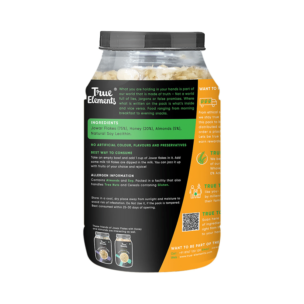 True Elements Whole Jowar Flakes with Honey & Almonds for Good Digestive Health - Image 2