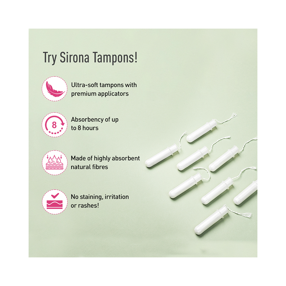 Sirona Premium Applicator Super Plus Heavy Flow Tampons - Image 6