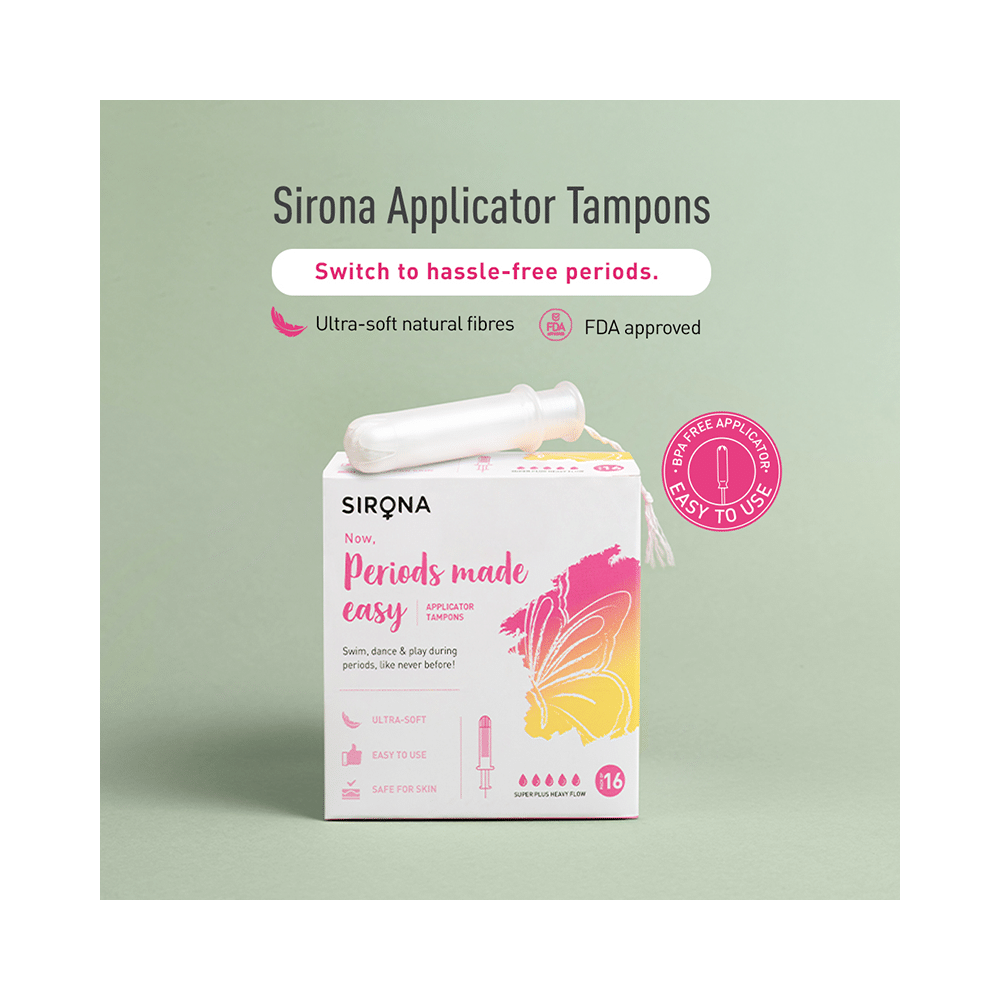 Sirona Premium Applicator Super Plus Heavy Flow Tampons - Image 3
