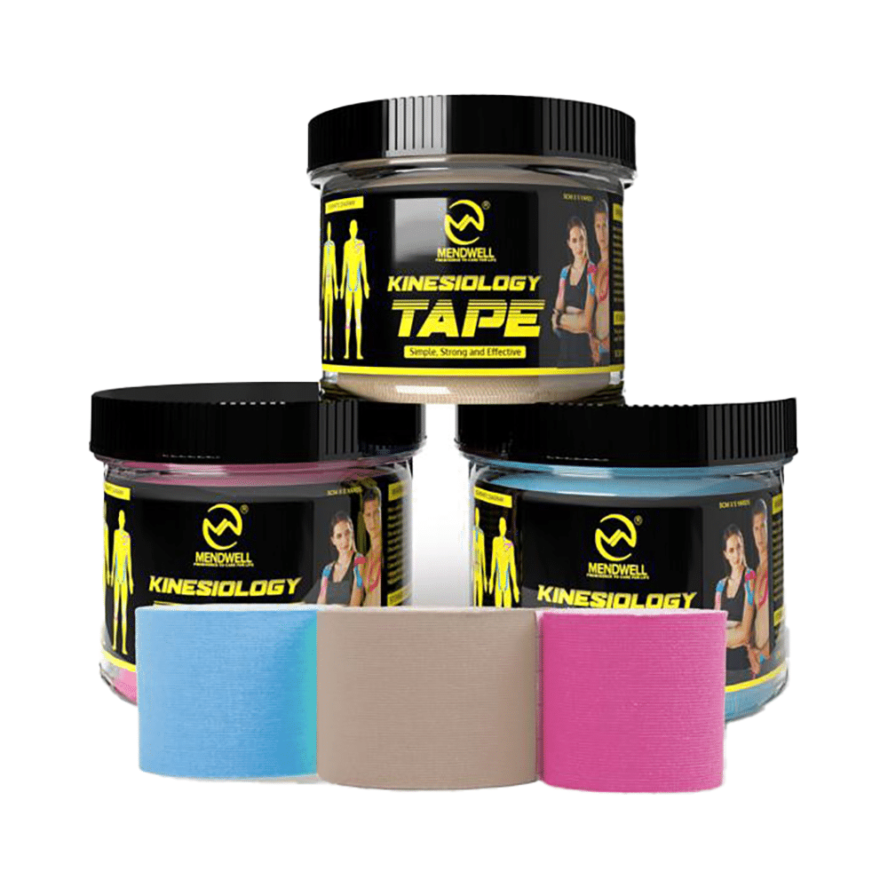 Mendwell Kinesiology Tape Pink, Biege & Blue - Image 1