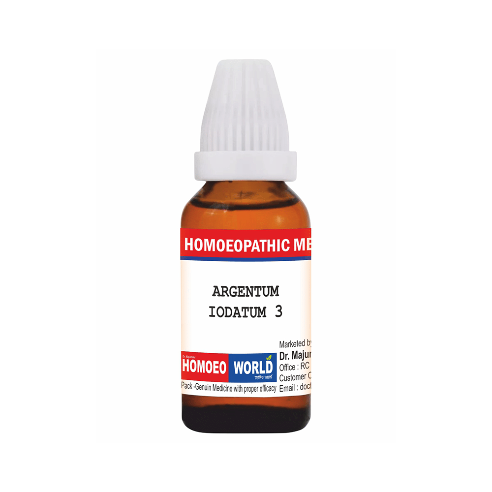 Dr. Majumder Homeo World Argentum Iodatum Dilution (30 ml Each) 3 CH - Image 1