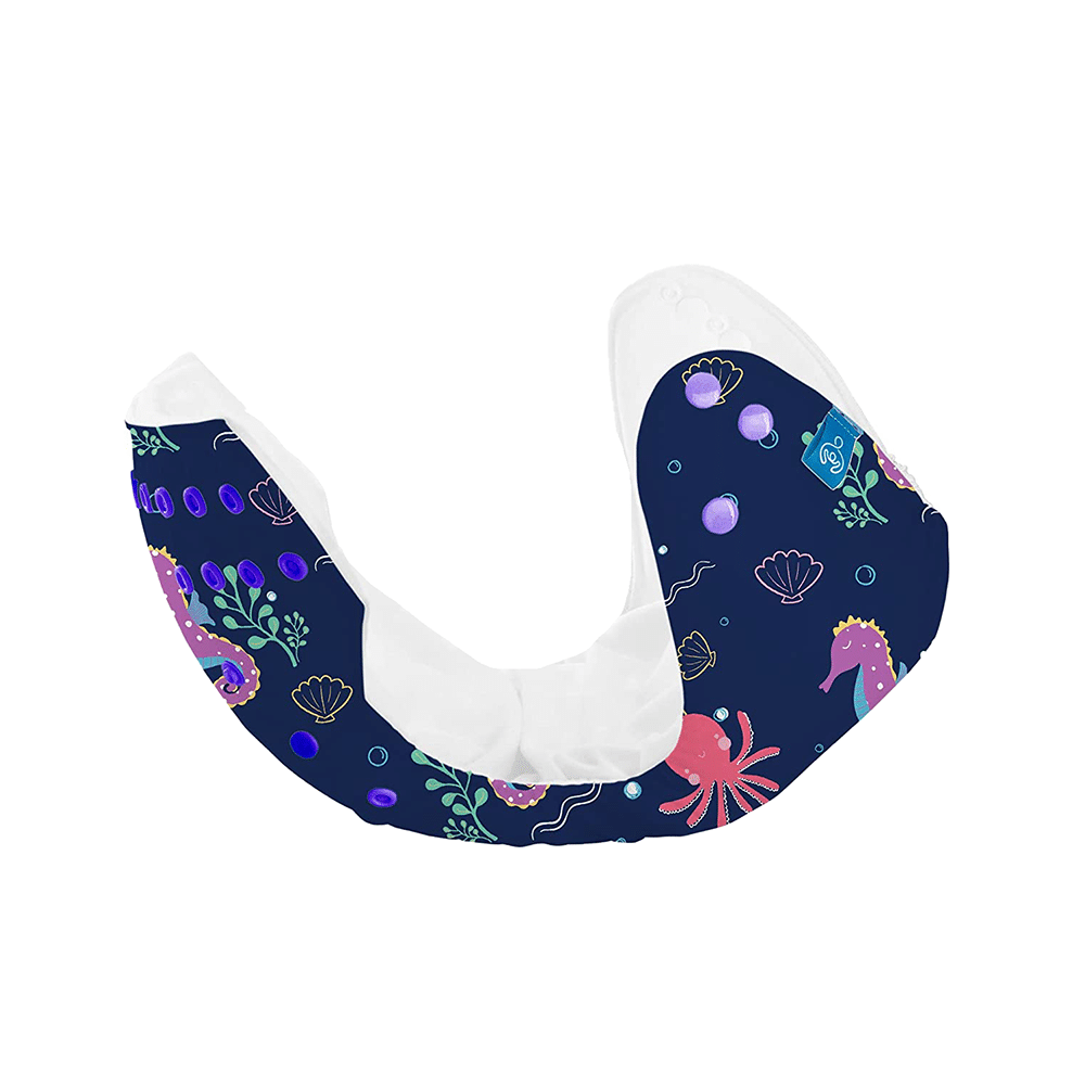 Bumberry Adjustable Reusable Cloth Pocket Diaper With 1 Three-Layer Microfiber Inserts for Babies Seahorse - Image 3