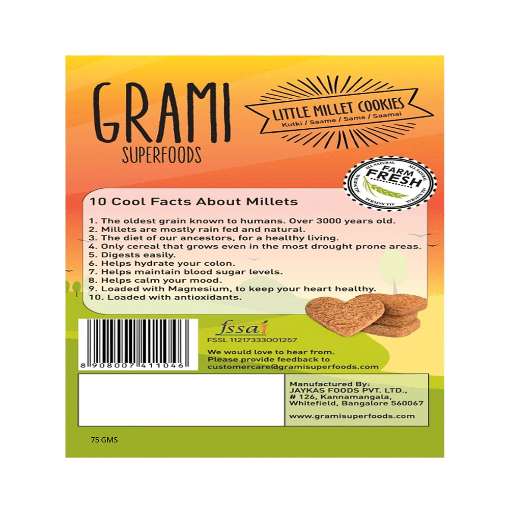Grami Superfood Little Millet Cookies (75gm Each) - Image 3